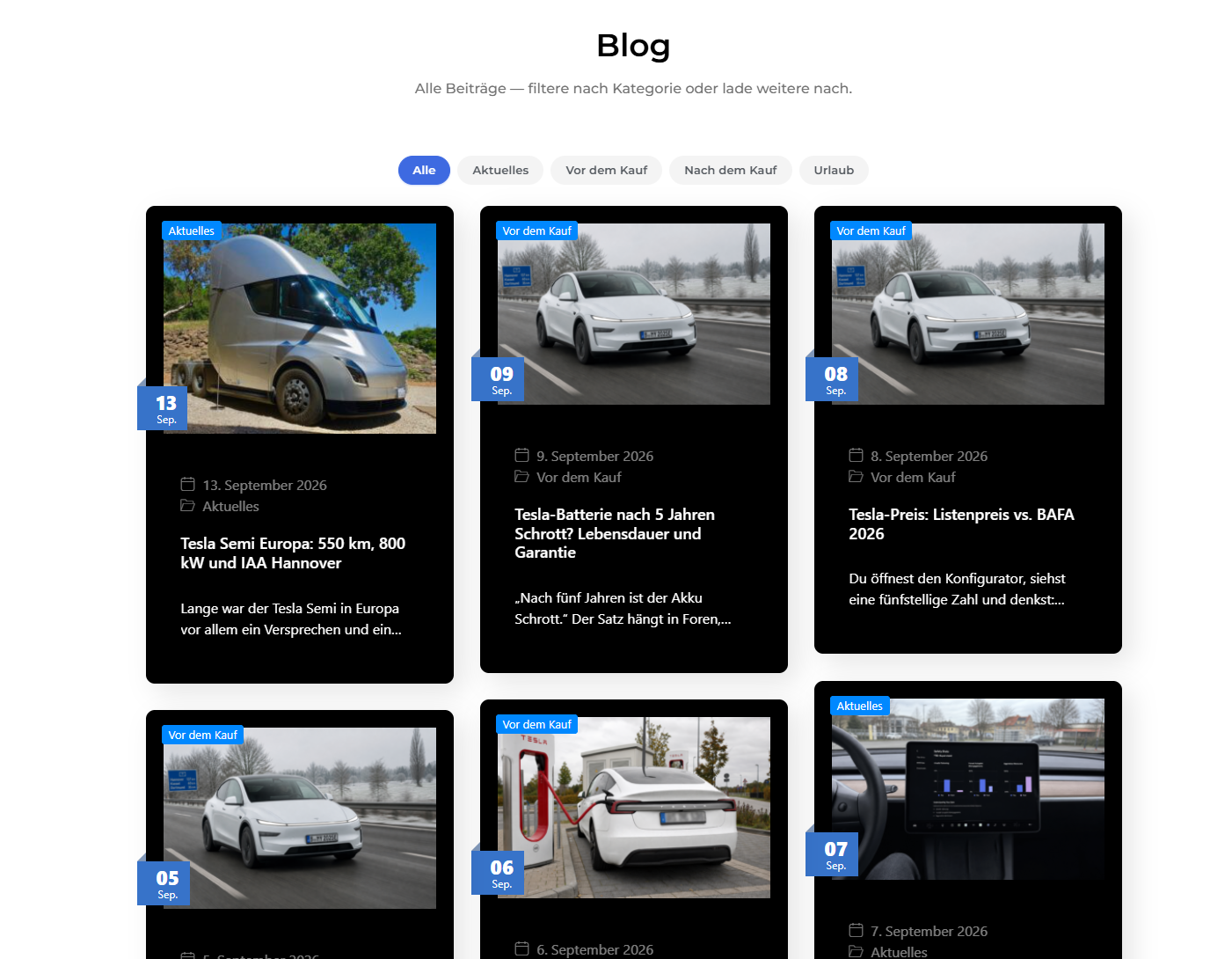 Blog Ansicht