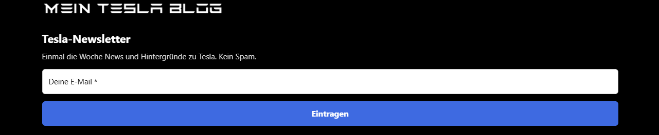Tesla Blog Nesletter