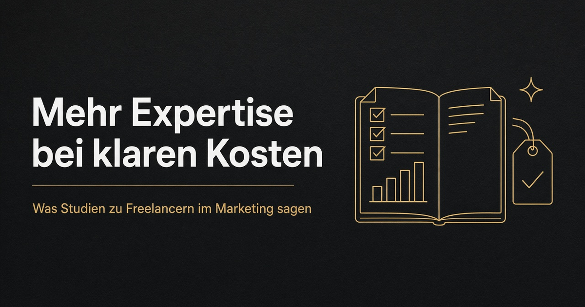 og-freelancer-kosten-1200x630 Aufgeschlagener Bericht mit Checkliste, Balkendiagramm und Preisschild zu Freelancer-Kosten im Marketing